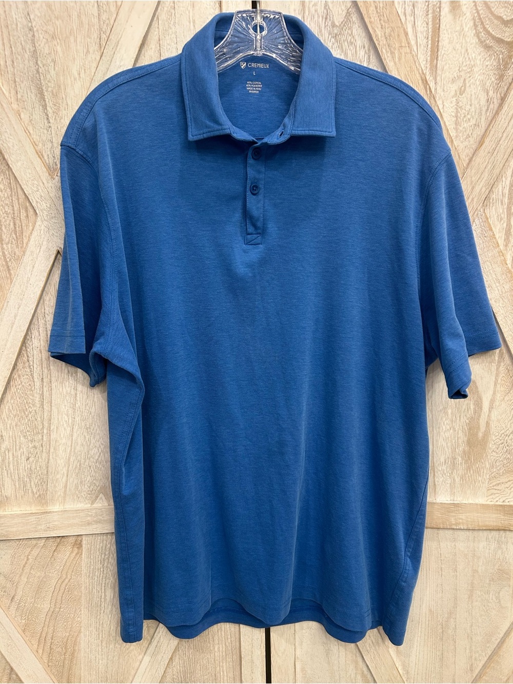 Daniel Cremieux Men's Large Short Sleve Royal Blue Polo Golf Resort wear Shirt